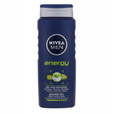 NIVEA MEN Żel płyn pod prysznic męski Energy 500ml NIVEA MEN Żel płyn pod prysznic męski Energy 500ml