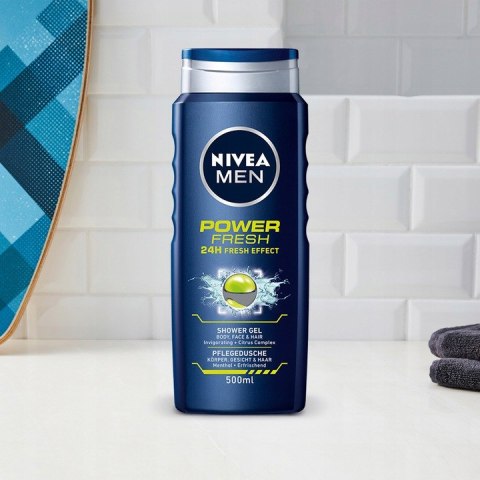 NIVEA Men żel pod prysznic Power Fresh 500 ml NIVEA Men żel pod prysznic Power Fresh 500 ml
