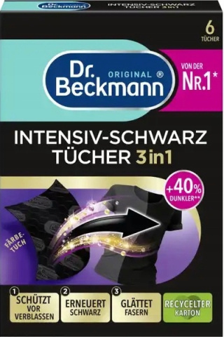 Chusteczki do prania czarnych tkanin Dr. Beckmann 6 szt.