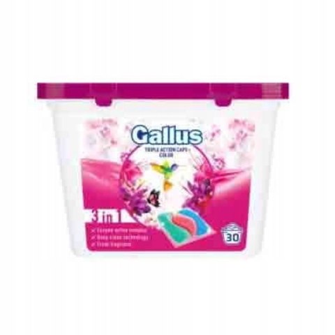 Gallus Color Triple Action Kapsułki do Prania 3w1 30szt Gallus Color Triple Action Kapsułki do Prania 3w1 30szt