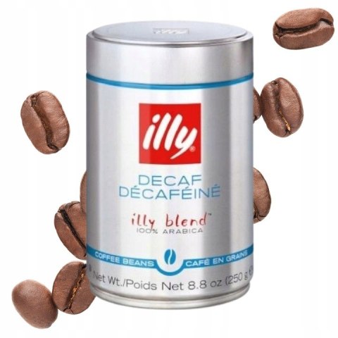 Illy Decaf (Dek) kawa bezkofeinowa ziarnista 250g Illy Decaf (Dek) kawa bezkofeinowa ziarnista 250g