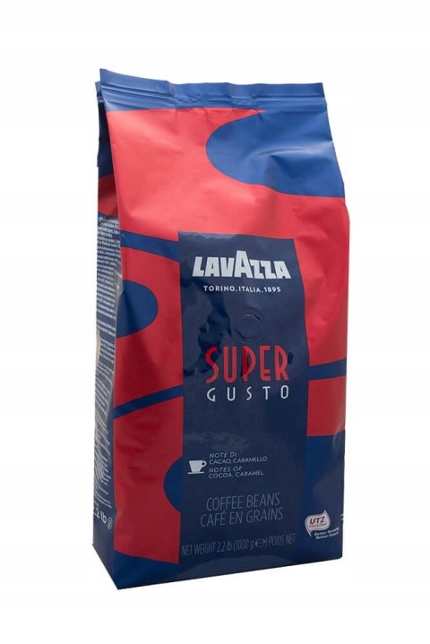 Lavazza SUPER GUSTO włoska kawa ziarnista 1000 g Lavazza SUPER GUSTO włoska kawa ziarnista 1000 g