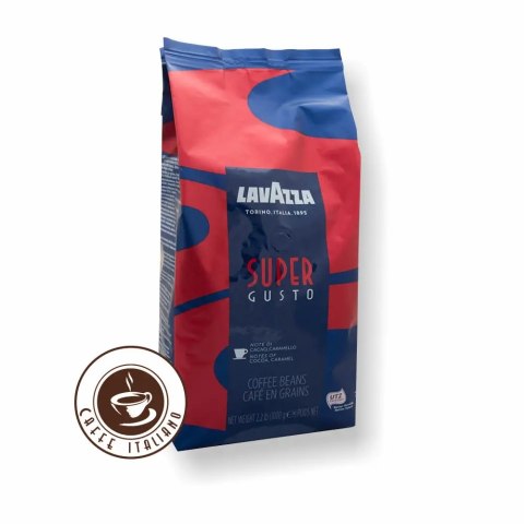 Lavazza SUPER GUSTO włoska kawa ziarnista 1000 g Lavazza SUPER GUSTO włoska kawa ziarnista 1000 g