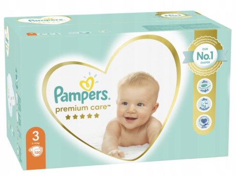 PAMPERS Pieluszki Premium Care 3 Midi 120 szt PAMPERS Pieluszki Premium Care 3 Midi 120 szt