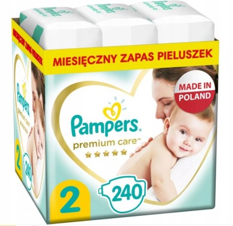 PIELUSZKI PAMPERS PREMIUM CARE 2 MINI 240 sztuk PIELUSZKI PAMPERS PREMIUM CARE 2 MINI 240 sztuk