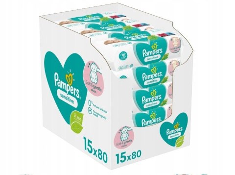Pampers Chusteczki Sensitive 15x80 szt Pampers Chusteczki Sensitive 15x80 szt