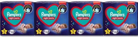Pieluchomajtki Pampers Pants Night 5 Junior 88 szt Pieluchomajtki Pampers Pants Night 5 Junior 88 szt